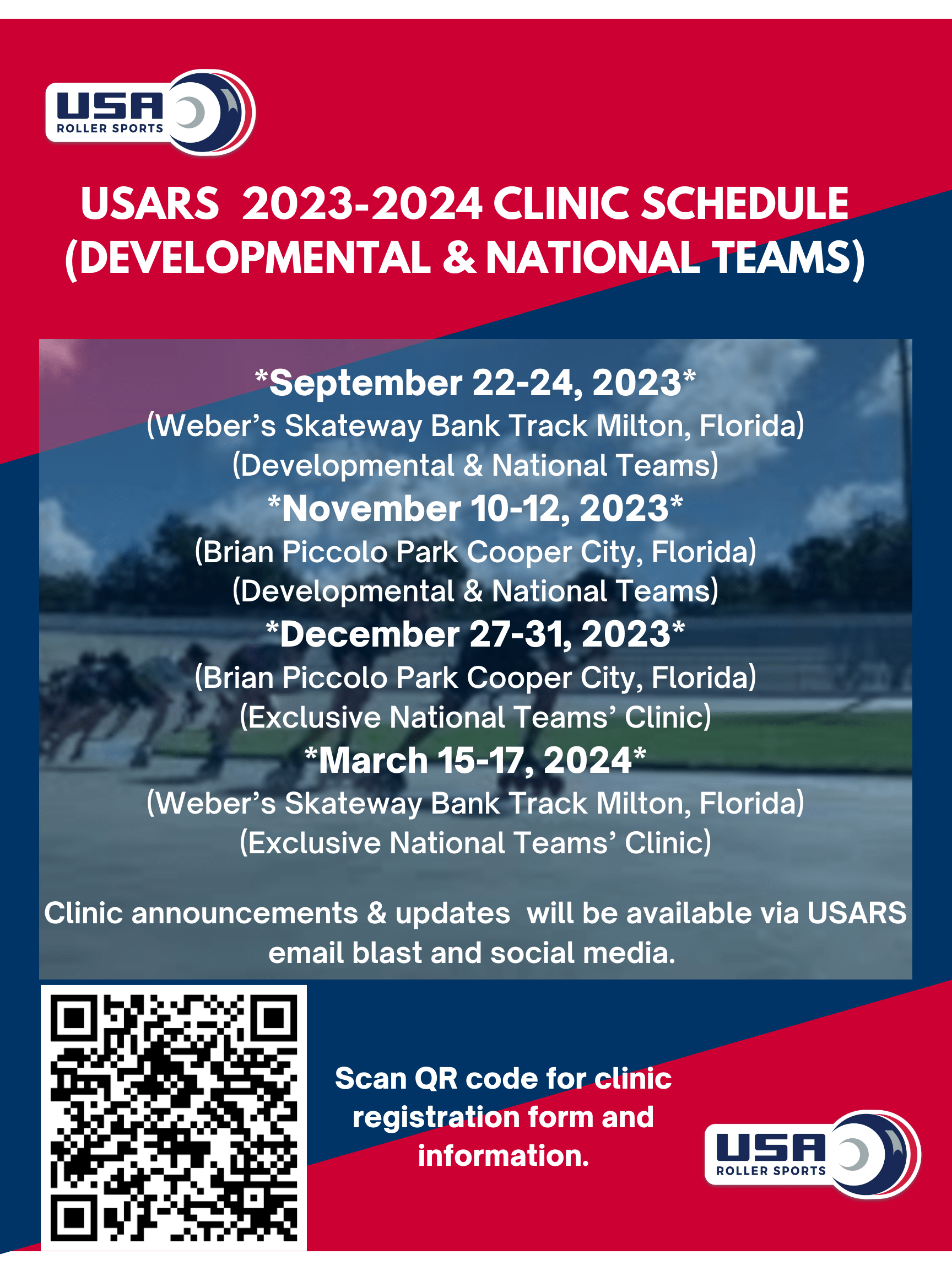 USA RollerSports 2023 2024 SPEED SKATING CLINIC INFORMATION